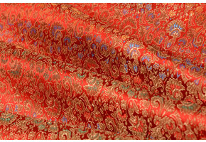 Brokaat Jacquard Stof Barok Bloemen - Rood