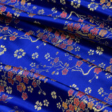 Brokaat Jacquard Stof Daisy Bloemen Blauw – Chic & Elegant