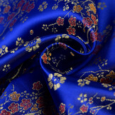 Brokaat Jacquard Stof Daisy Bloemen Blauw – Chic & Elegant