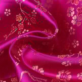 Brokaat Jacquard Stof Daisy Bloemen - Fuchsia