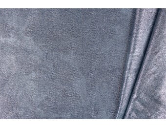 Tie Dye Coated Denim Stof - Blauw