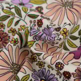 Katoenen Jersey Stof - Wilde Bloemen - Off-White