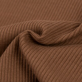 Rib Jersey Stof Licht Bruin