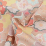 Jersey Katoen Digitale Print - Abstracte Bloem Dusty