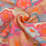 Jersey Katoen Digitale Print - Abstracte Bloem Kleurrijk