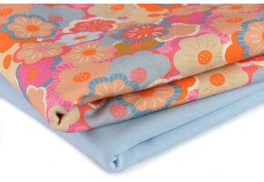 Jersey Katoen Digitale Print - Abstracte Bloem Kleurrijk