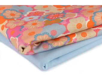 Jersey Katoen Digitale Print - Abstracte Bloem Kleurrijk