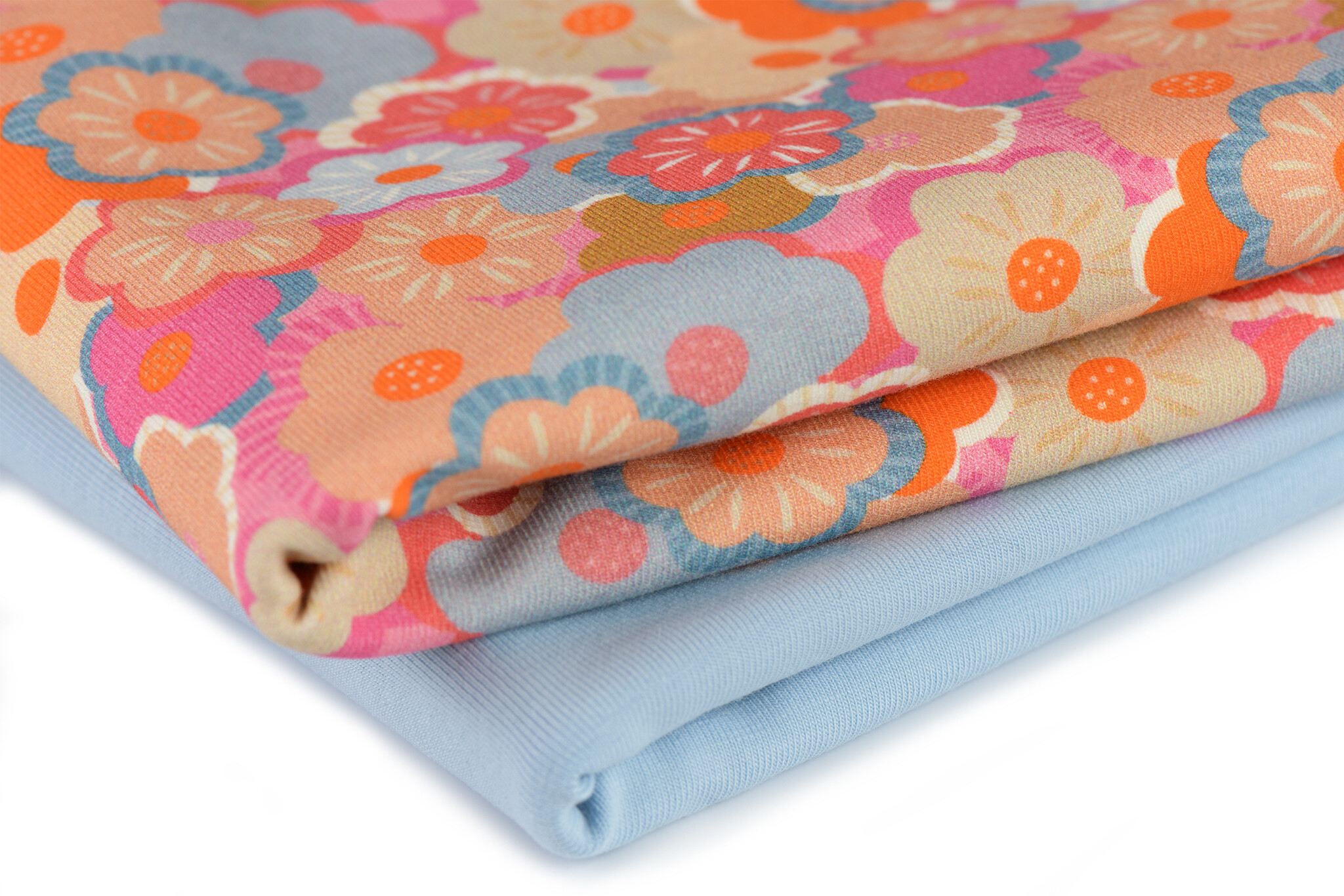 Jersey Katoen Digitale Print - Abstracte Bloem Kleurrijk