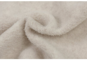 Fleece Katoen Stof (Sherpa) Licht Beige Melange