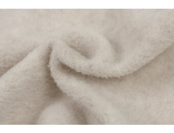 Fleece Katoen Stof (Sherpa) Licht Beige Melange