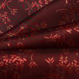 Jacquard Voeringstof Bloemen - Donker Rood