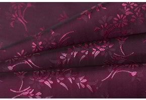 Jacquard Voeringstof Bloemen - Fuchsia