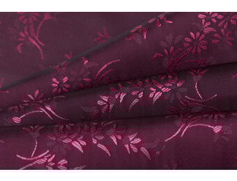 Jacquard Voeringstof Bloemen - Fuchsia