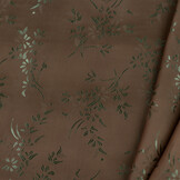 Jacquard Voeringstof Bloemen - Taupe Bruin