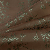 Jacquard Voeringstof Bloemen - Taupe Bruin
