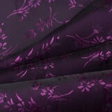 Jacquard Voeringstof Bloemen - Paars