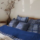 Unique Crafted Batik Katoen Stof - Indigo