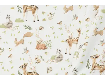 Poplin Katoen Digitale Print - Boswezens