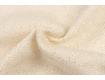 Gebreide Katoen Stof Jacquard – Naturel