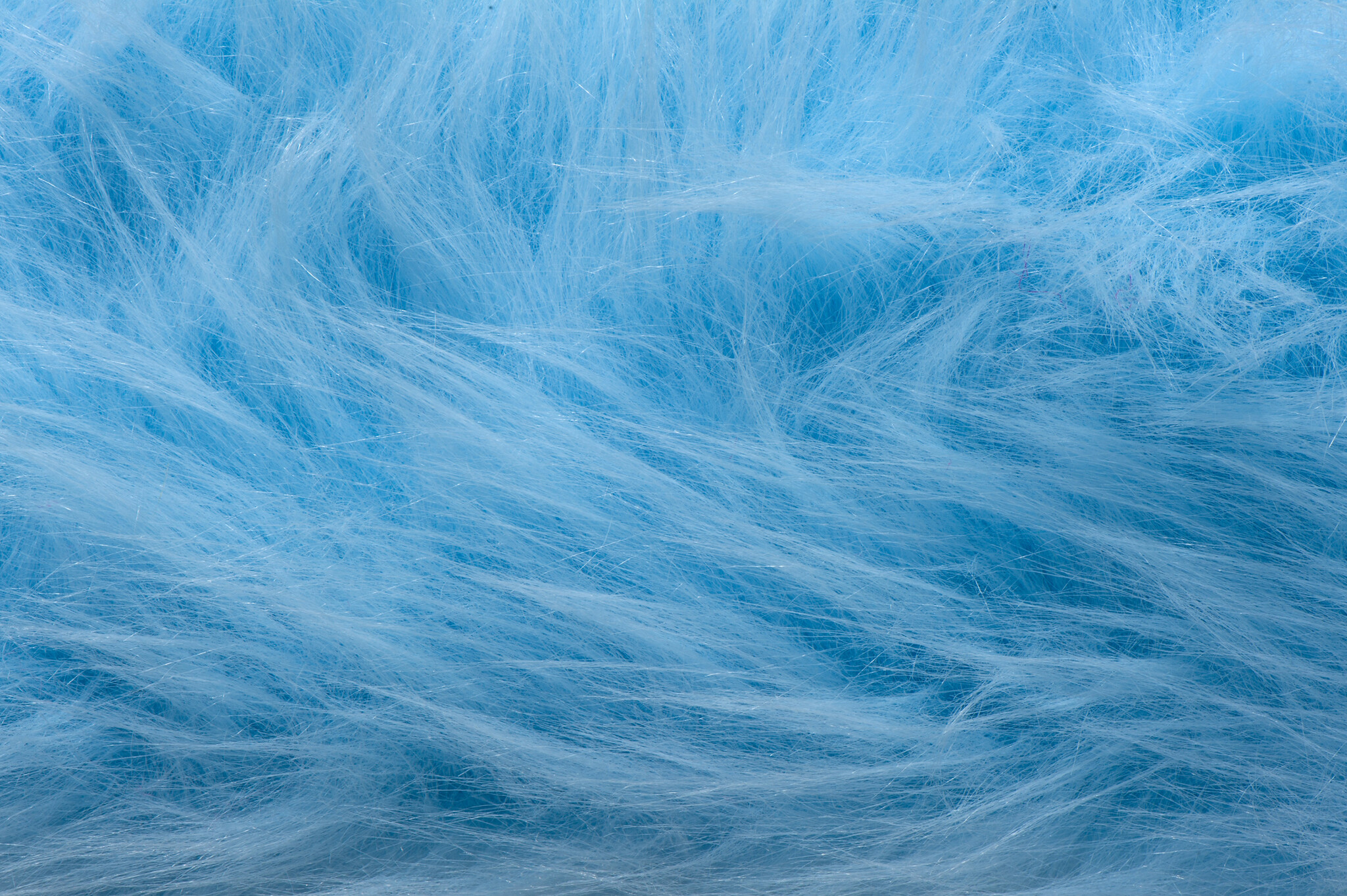 Langharig Imitatiebont Stof Lichtblauw - Zacht, Vol en Veelzijdig