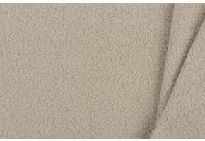 Teddy Fleece Doubleface Stof - Beige