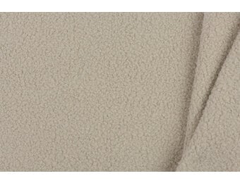 Teddy Fleece Doubleface Stof - Beige