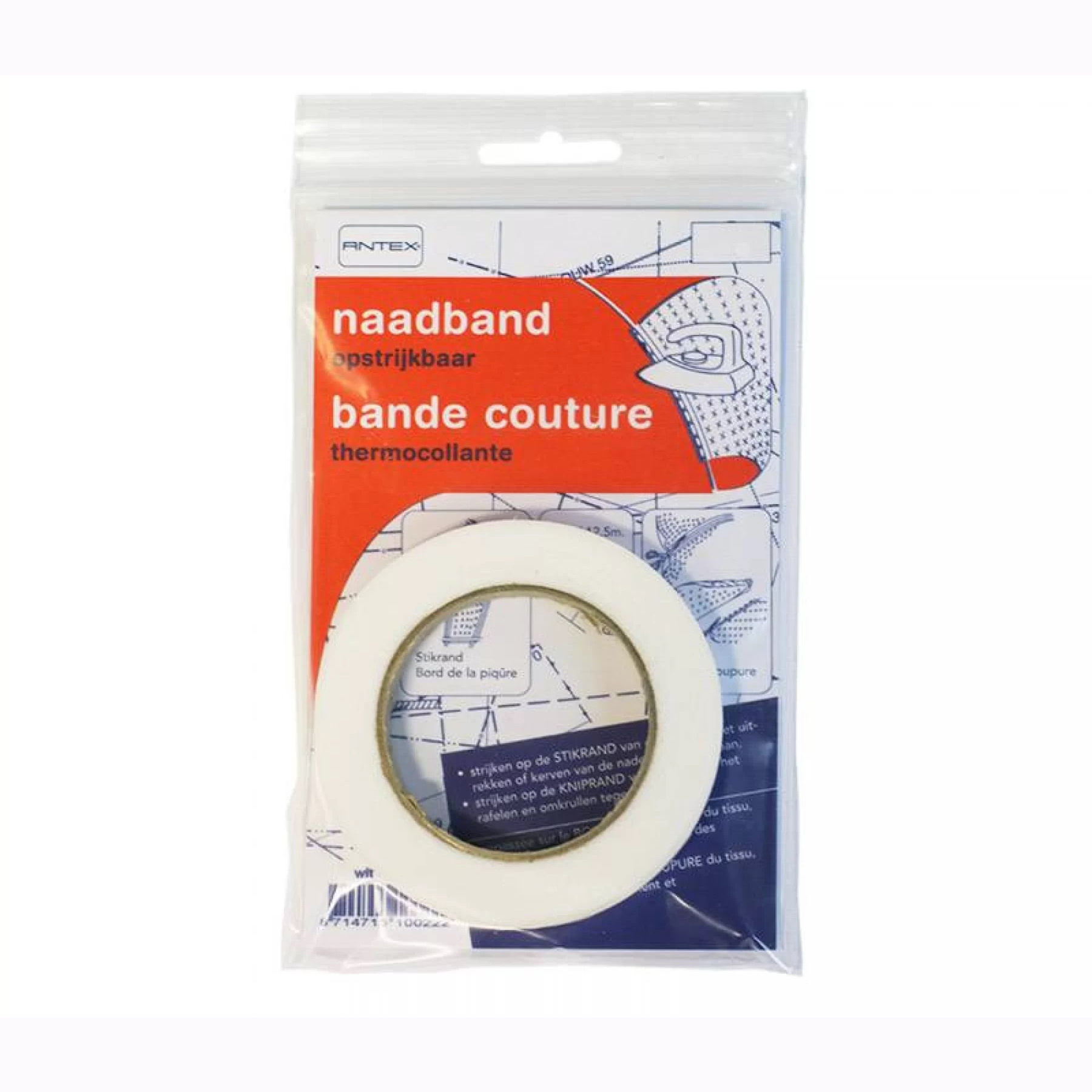 Naadband Opstrijkbaar Wit