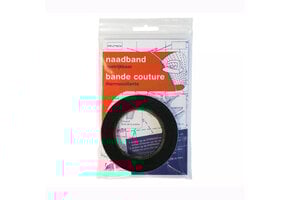 Naadband Opstrijkbaar Zwart