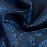 Jacquard Voeringstof Paisley - Donkerblauw