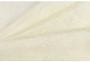 Jacquard Voeringstof Paisley - Ecru