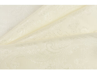 Jacquard Voeringstof Paisley - Ecru
