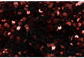 Pailletten stof donker rood