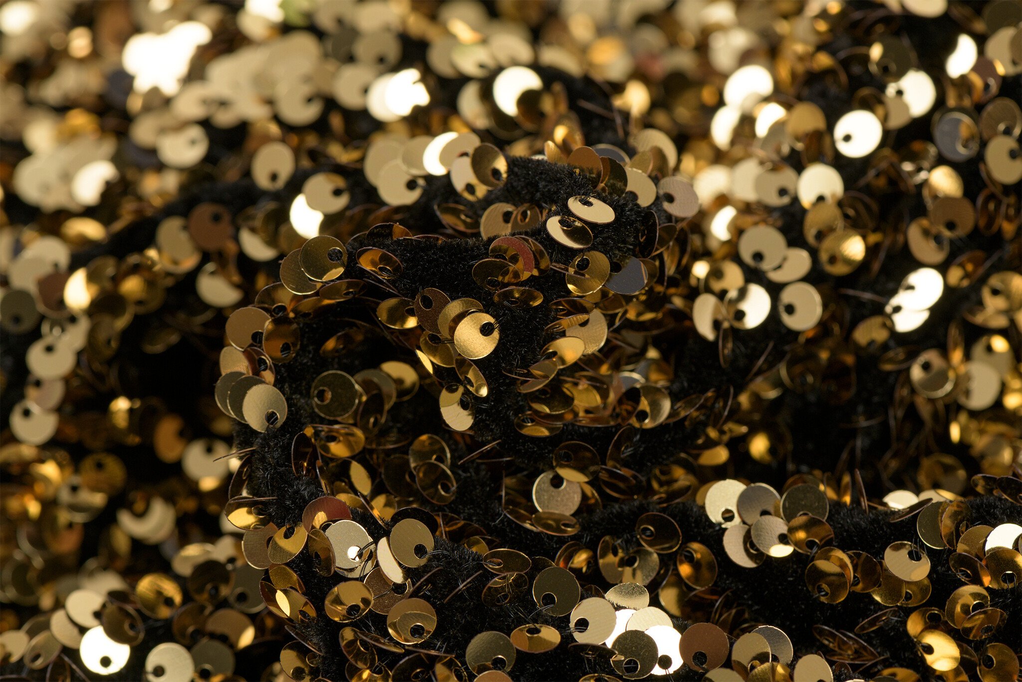 Pailletten stof goud