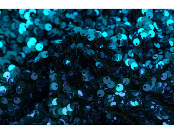Pailletten stof turquoise