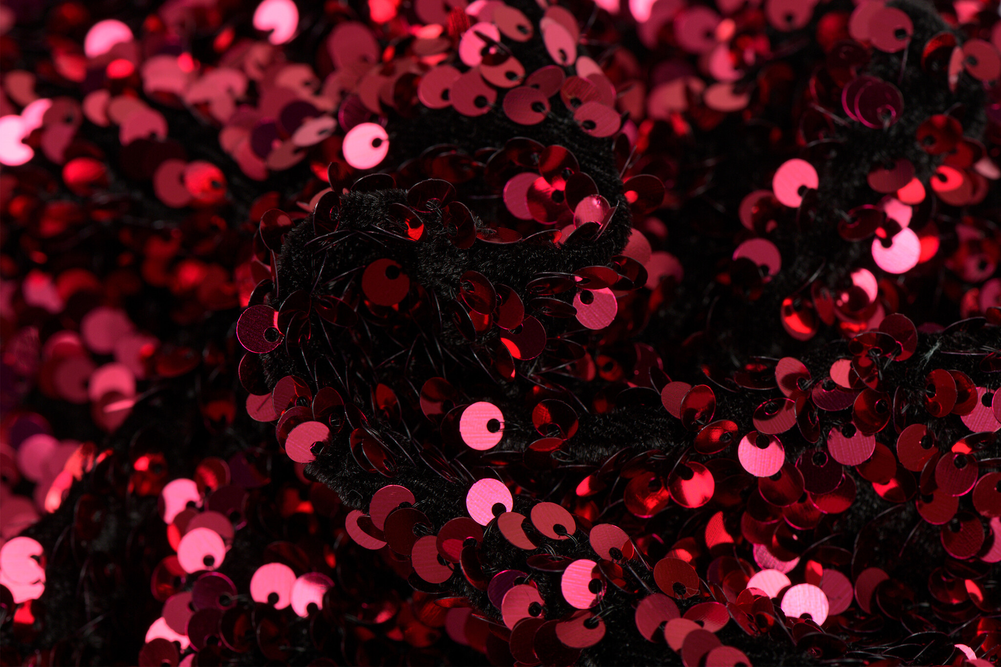 Pailletten stof fuchsia