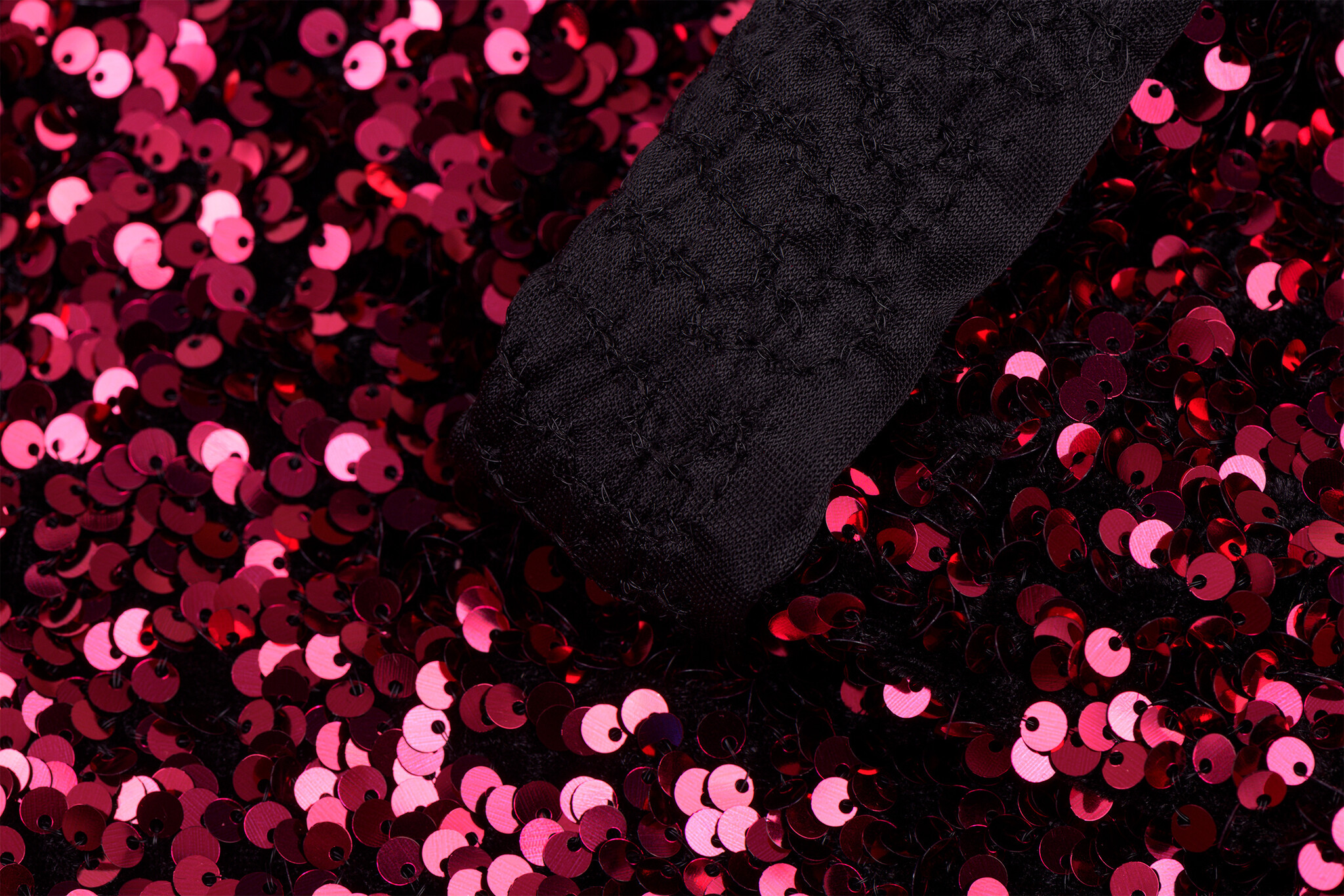 Pailletten stof fuchsia