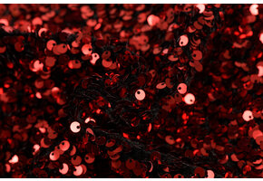 Pailletten stof rood