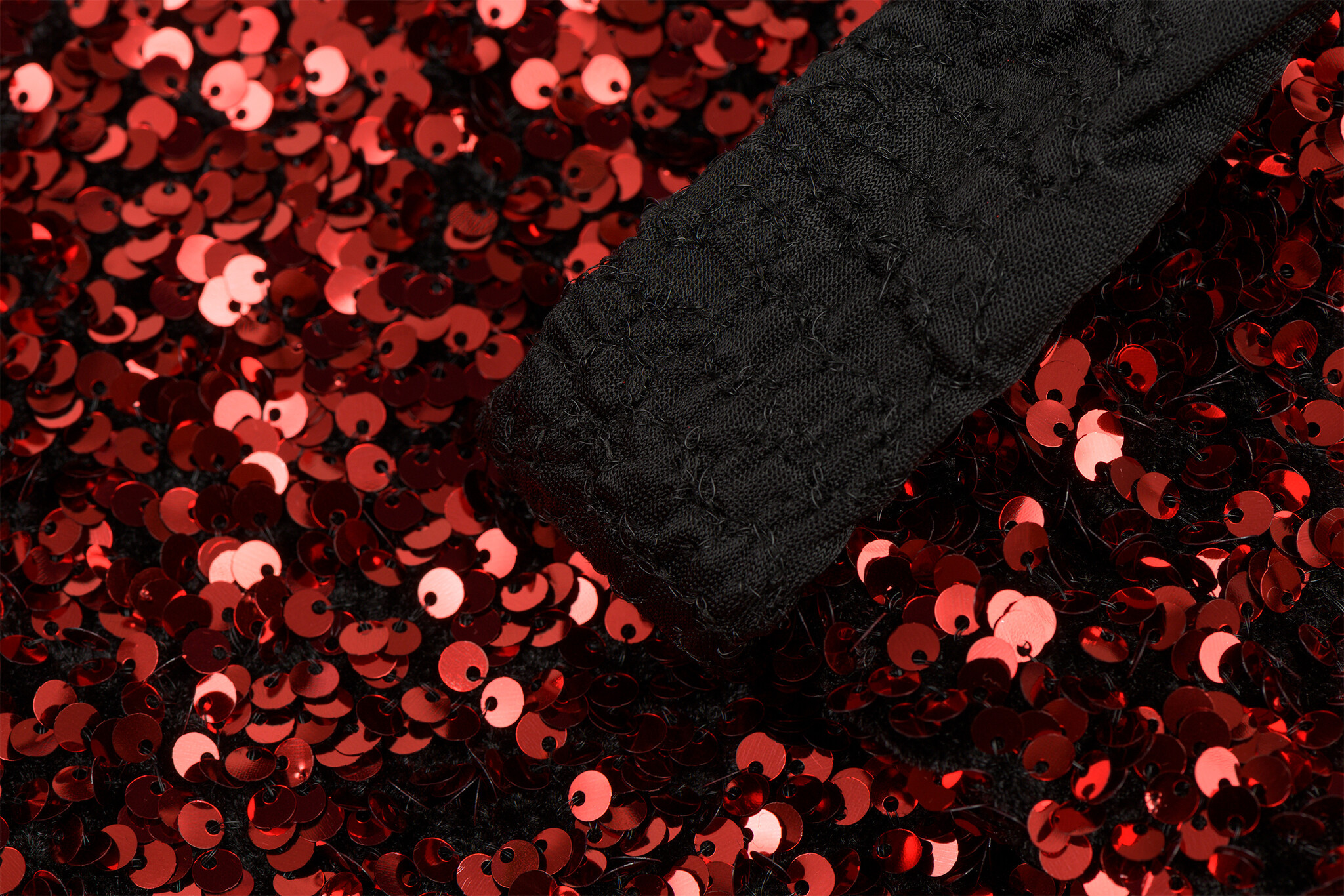 Pailletten stof rood