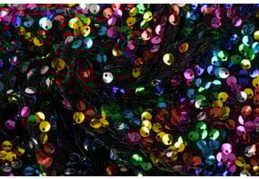 Pailletten stof multicolor