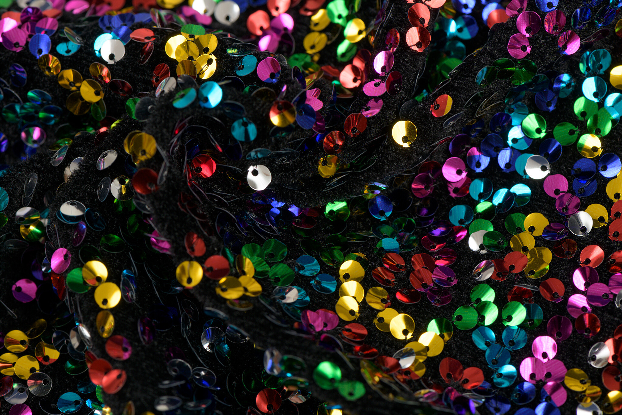 Pailletten stof multicolor