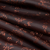 Jacquard Voeringstof Bloemen - Bruin