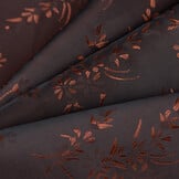 Jacquard Voeringstof Bloemen - Bruin