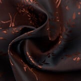 Jacquard Voeringstof Bloemen - Bruin