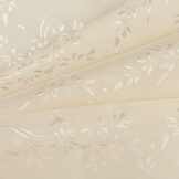 Jacquard Voeringstof Bloemen - Ecru