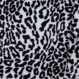 Wellness Fleece Stof Luipaard - Zwart - Wit