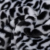 Wellness Fleece Stof Luipaard - Zwart - Wit
