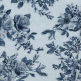 Wellness Fleece Stof Bloemen - Lichtblauw - Blauw