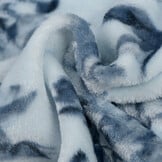 Wellness Fleece Stof Bloemen - Lichtblauw - Blauw