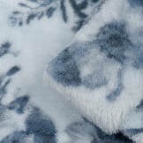 Wellness Fleece Stof Bloemen - Lichtblauw - Blauw