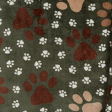 Wellness Fleece Stof Hondenpoten - Groen - Bruin